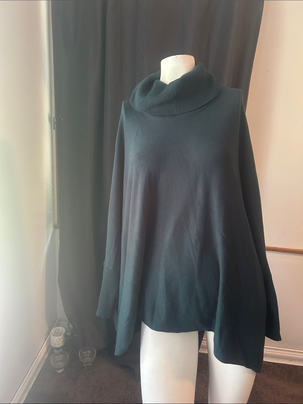 Alfani Women's Green Cowl Neck Sweater